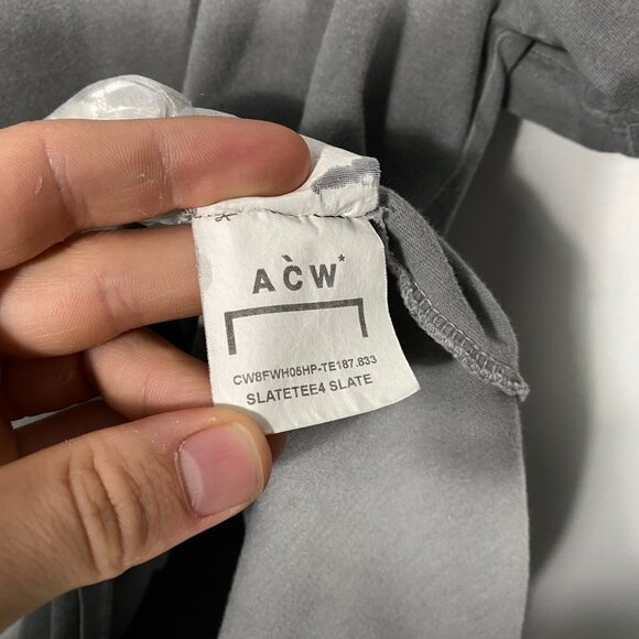 A Cold Wall* Acid Wash Bracket Logo Slate 4 Gray T-shirt Men's size XL - Picture 7 of 10